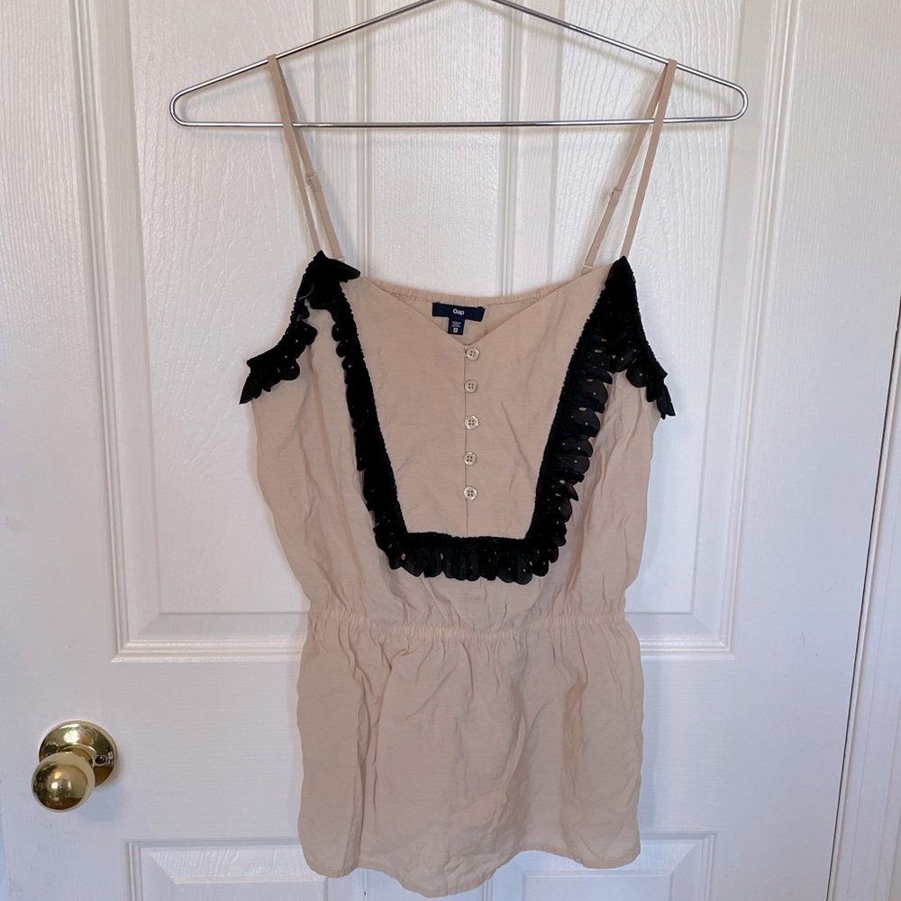 3 for $30 Tuxedo Cami Beige Lace